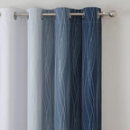 Estelar Textiler Full Room Darkening Greyish White and Navy Blue Blackout - Image 4