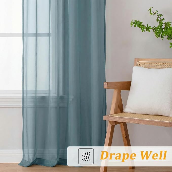 Gwine Extra Long Sheer Curtains 120 Inches Long - Image 6