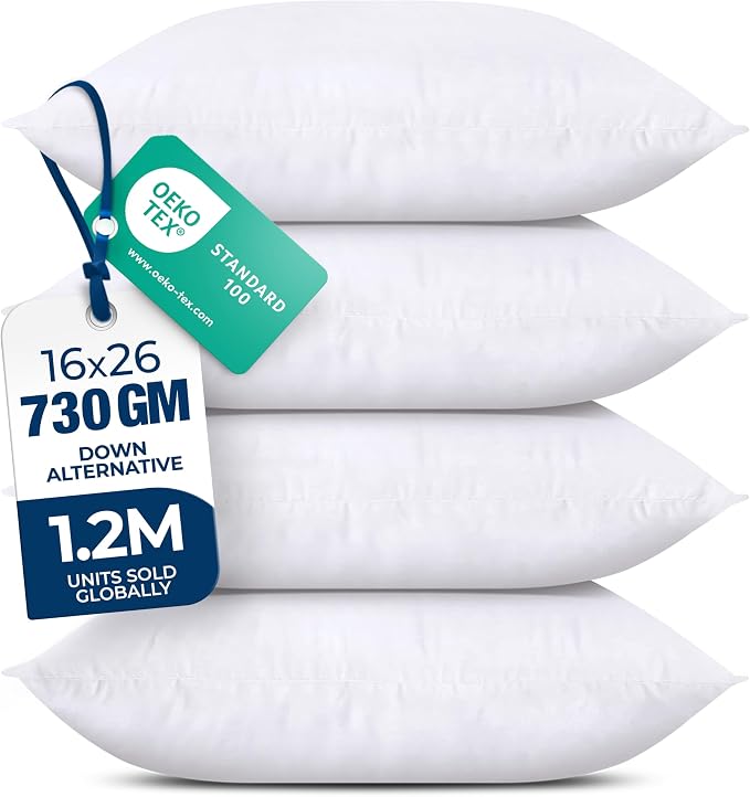 Utopia Bedding Throw Pillows – 16 x 26 Inches Down Alternative Pillows by UTOPIABEDDING