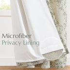 jinchan Linen Blend Floral Curtains - Image 5