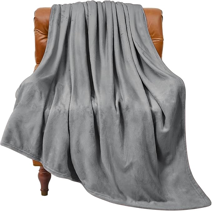BEDELITE Fleece Blanket Grey Throw Blanket by BEDELITE
