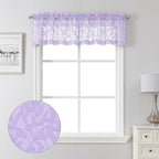 Lecloud Leia Light Purple Sheer Curtains 14 Inch Length 2 PCS, Dual Rod Pockets by Lecloud