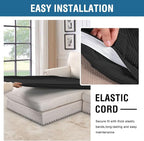 H.VERSAILTEX Super Stretch Individual Chaise Cover Sectional Couch Covers - Image 5