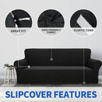 ZNSAYOTX 1 Piece Jacquard Chair Slipcovers - Image 5