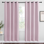 NICETOWN Baby Pink Blackout Curtains 78 inches Length by NICETOWN
