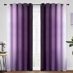 Yakamok Room Darkening Ombre Curtains 84 Inch Length, Light Blocking Grommet - Image 2