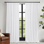 RYB HOME White Velvet Curtains 102 inches by RYBHOME