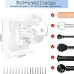 Codoule Self Adhesive No Drill Adjustable Curtain Rod Holder Hooks Brackets - Image 3