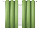 LEMOMO Light Green Blackout Curtains 38 x 54 Inch Length/Set of 2 Curtain - Image 2