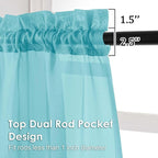 OVZME Sheer Curtains 84 Inches Long 2 Panels Set, Light Filtering Transparent - Image 2