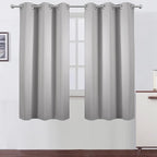 LEMOMO Light Grey Blackout Curtains 42 x 63 Inch Length/Set of 2 Curtain by Lemomo