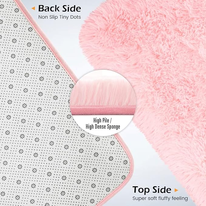 Amearea Premium Soft Area Rug 4x5.3 Feet, Fluffy Carpet - Image 3