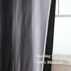 Estelar Textiler Ombre Greyish White and Black Blackout Curtains & Drapes 45 - Image 5