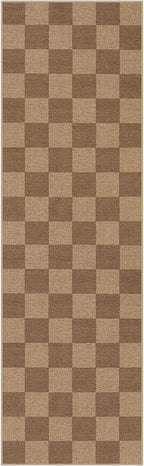 Lahome Colette Checkered Easy Jute Kitchen Runner, 2x8 Washable Indoor Outdoor - Image 8