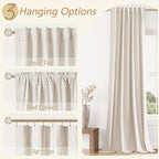 Guken 100% Blackout Curtains 72 Inch Length 2 Panels Set - Image 6