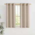 NICETOWN Taupe Short Linen Curtains by NICETOWN
