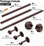 YaFex Heavy Duty Curtain Rods 32-120 Inch, 1 Inch Adjustable Bronze Curtain Rod - Image 9