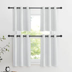 NICETOWN Faux Linen Valances, Short Cafe Curtains Kitchen Tiers, Room Darkening - Image 7