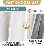 H.VERSAILTEX Linen Blackout Curtains Durable Thick Textured Linen Look 100% - Image 3