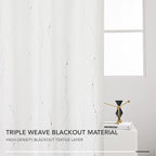 Deconovo White Curtains, Room Darkening Curtain, Thermal Insulated Soundproof - Image 5