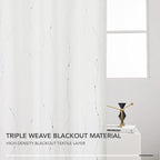 Deconovo White Curtains 63 Inches Long, Room Darkening Curtain, Thermal - Image 5