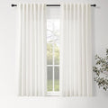 Neutral Linen Curtains 45 Inch Length by Nanspring