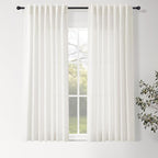 Neutral Linen Curtains 45 Inch Length by Nanspring