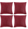 Fancy Homi 4 Packs Burgundy Decorative Throw Pillow Covers 26x26 Inch by Fancy+Homi