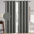 MIULEE Linen Texture 90 Inches Curtains by MIULEE