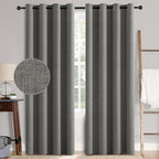 MIULEE Linen Texture 90 Inches Curtains by MIULEE