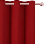 LEMOMO Dark Red Thermal Blackout Curtains/52 x 95 Inch/Set of 2 Panels Room - Image 5