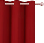 LEMOMO Red Blackout Curtains 34 x 84 Inch Length/Set of 2 Curtain - Image 7