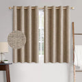 MIULEE 100% Blackout Linen Textured Curtains by MIULEE