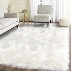 Latepis Area Rugs 6x9 Faux Fur Sheepskin Rug - Image 2