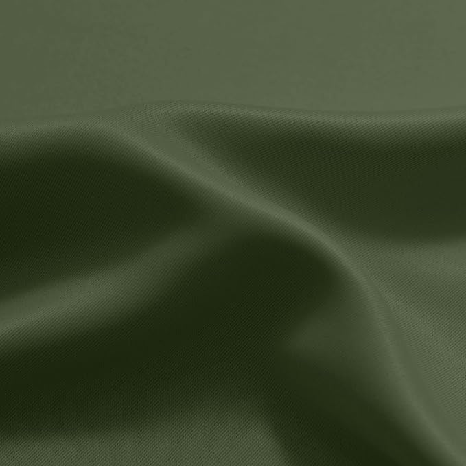 Yakamok Greyish White and Sage Green Ombre Curtains, Light Blocking Curtains - Image 8