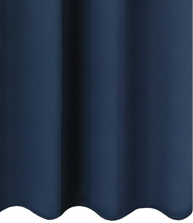 LEMOMO Navy Blue Blackout Curtains 34 x 63 Inch Length/Set of 2 Curtain - Image 9