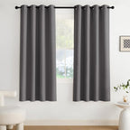 NICETOWN Room Darkening Draperies Curtains Panels, 2 Panels Grey W52 x L72 by NICETOWN