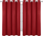 LEMOMO Bright Red Blackout Curtains 52 x 54 Inch Length/Set of 2 Curtain - Image 2