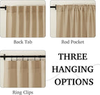 RYB HOME Boho Curtains 84 inches Long, Soft Linen Woved Lightweight Back Tab - Image 2