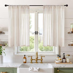 BGment Oatmeal Linen Curtains 40 Inch Length by BGment
