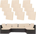 12Pcs Stretch Patio Cushion Covers, Outdoor Couch Covers Replacement, Outdoor by BIETYONE