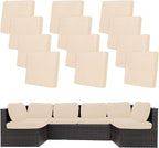 12Pcs Stretch Patio Cushion Covers, Outdoor Couch Covers Replacement, Outdoor by BIETYONE