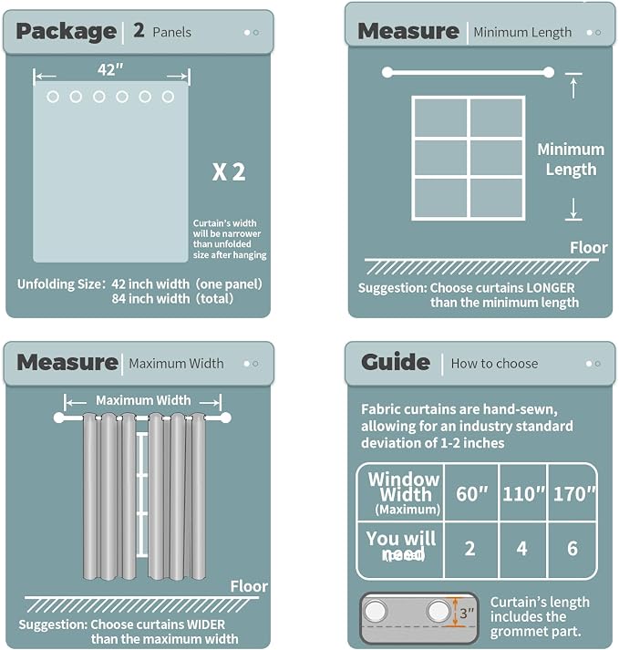 BGment Beige Room Darkening Curtains 63 Inches Long 2 Panels Set, Sunlight - Image 6