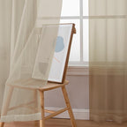 OWENIE Taupe Sheer Curtains 90 Inches Long - Image 7