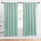 NICETOWN Window Curtains Blackout Drapes, Aqua Blue, 1 Pair, 52 by 72-Inch by NICETOWN
