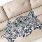 Faux Fur Zebra Animal Print Rug Perfect Throw Area Rug Carpet Floor Mat - Image 7