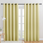 NICETOWN Room Darkening Draperies Window Curtain Panels, Paler Yellow, 2 Panels by NICETOWN