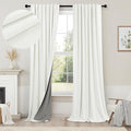 Living Room Curtains 84 Inches Long Faux Linen Darkening Curtain by Pitalk