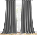 NICETOWN Silver Grey Blackout Curtain Panels - Image 2