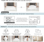 MIULEE 20x20 Inches Pillow Inserts Pack of 2, Decorative Throw Pillow Inserts - Image 2